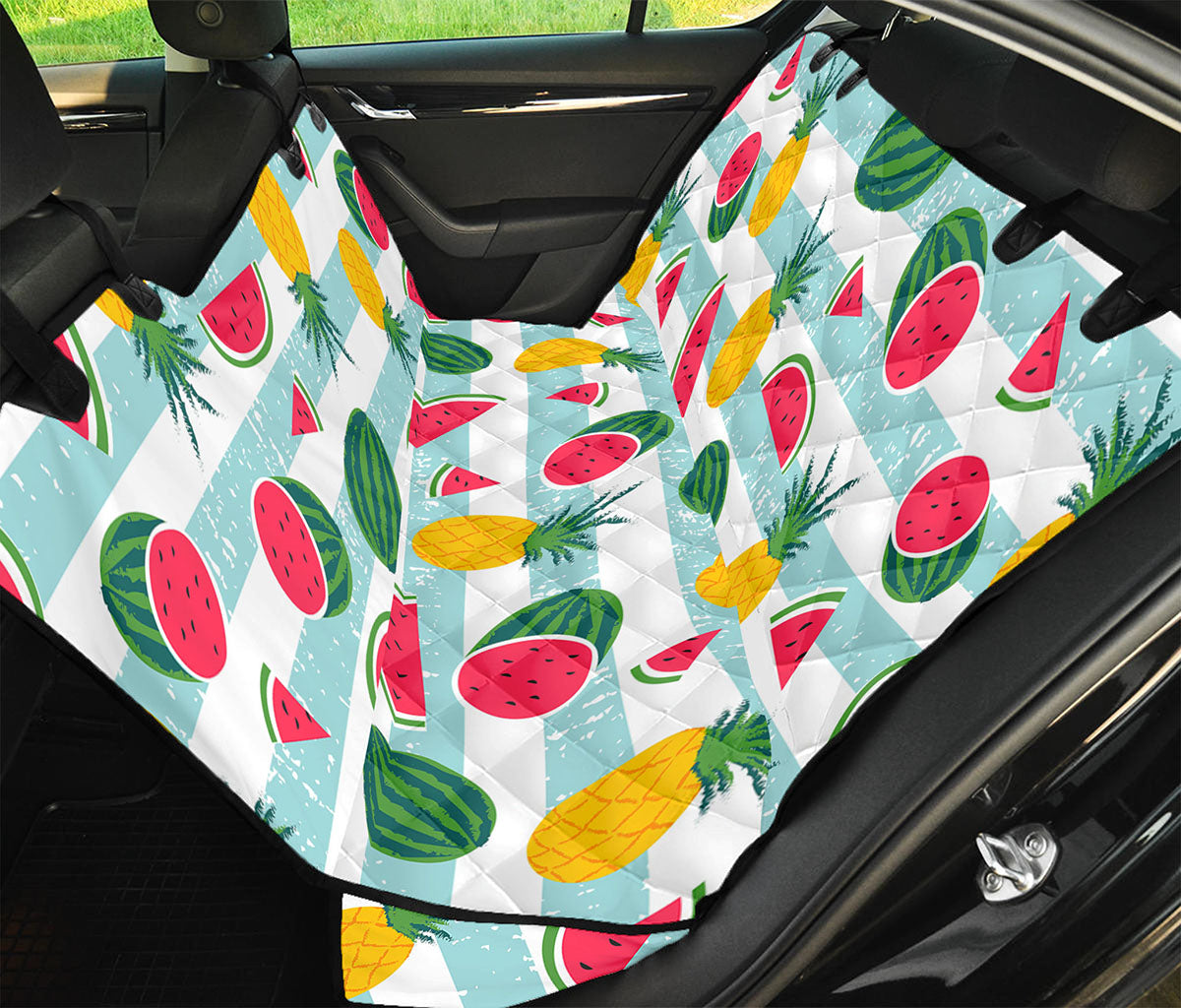 Cute Pineapple Watermelon Pattern Print Pet Car Back Seat Cover