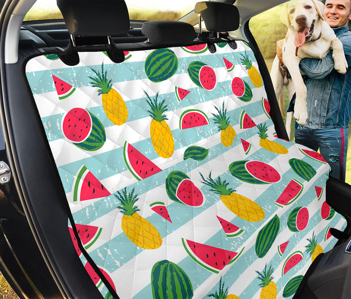 Cute Pineapple Watermelon Pattern Print Pet Car Back Seat Cover