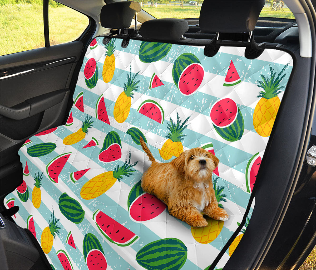 Cute Pineapple Watermelon Pattern Print Pet Car Back Seat Cover