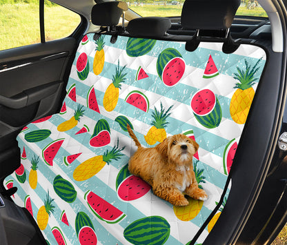 Cute Pineapple Watermelon Pattern Print Pet Car Back Seat Cover
