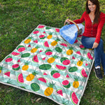 Cute Pineapple Watermelon Pattern Print Quilt