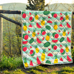 Cute Pineapple Watermelon Pattern Print Quilt