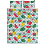Cute Pineapple Watermelon Pattern Print Quilt Bed Set