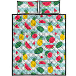 Cute Pineapple Watermelon Pattern Print Quilt Bed Set