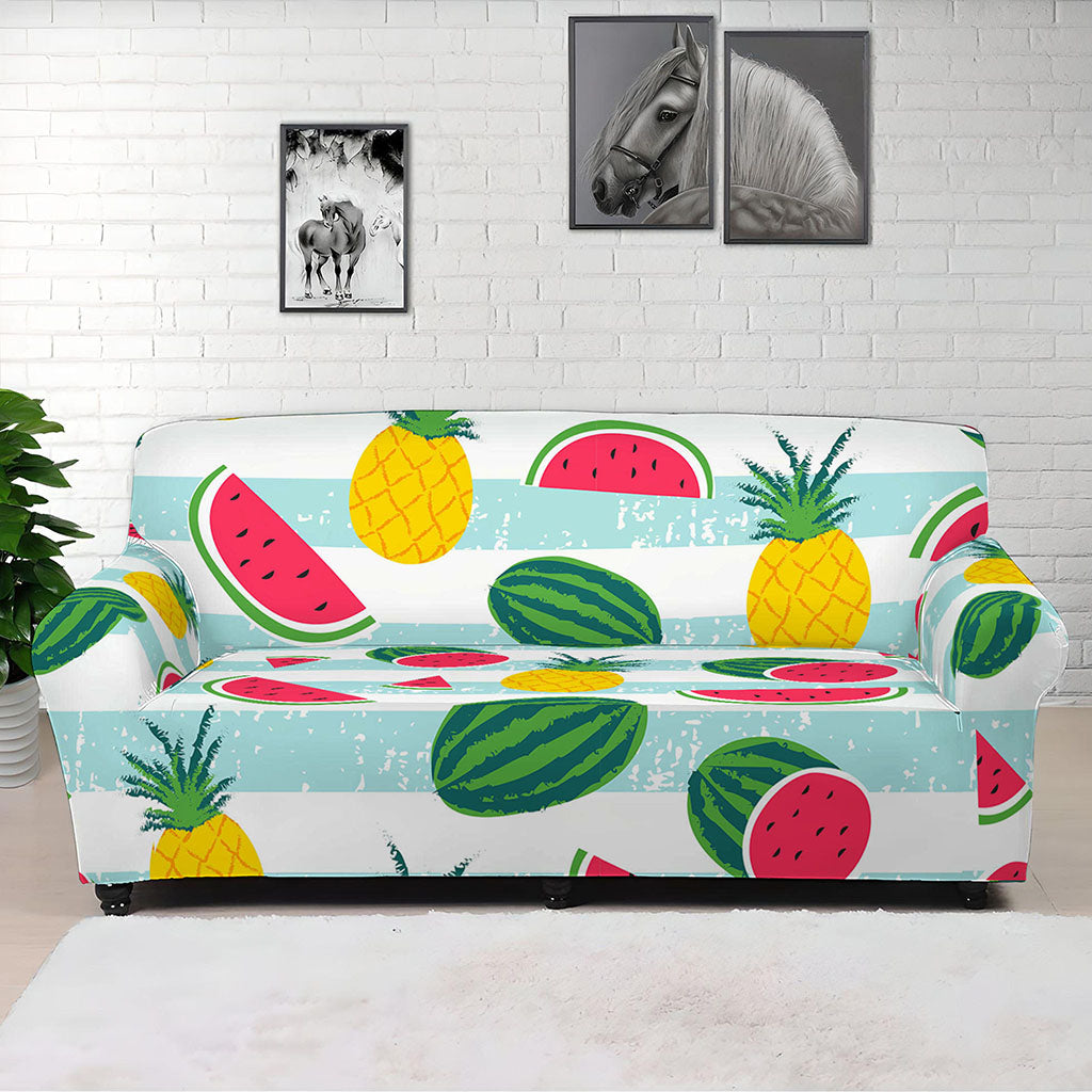 Cute Pineapple Watermelon Pattern Print Sofa Cover