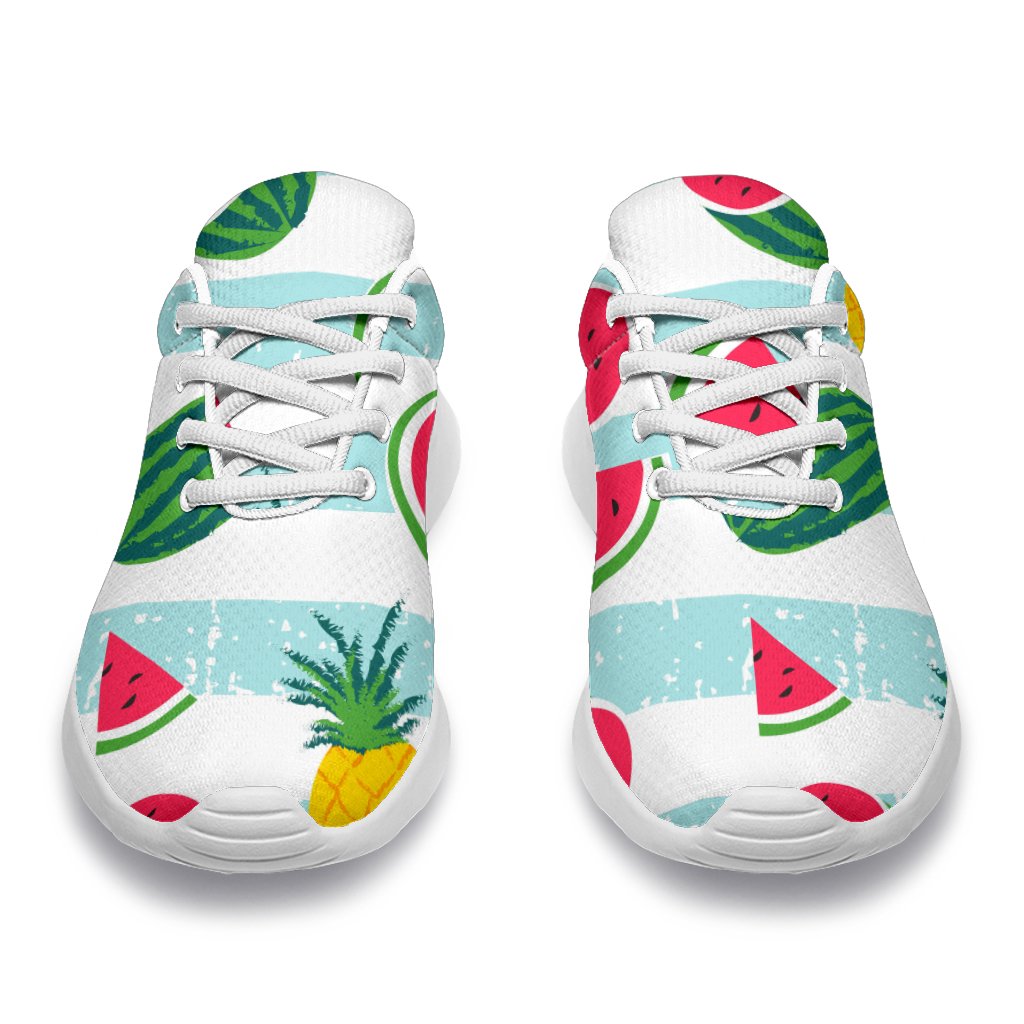 Cute Pineapple Watermelon Pattern Print Sport Shoes GearFrost