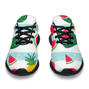 Cute Pineapple Watermelon Pattern Print Sport Shoes GearFrost