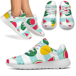 Cute Pineapple Watermelon Pattern Print Sport Shoes GearFrost