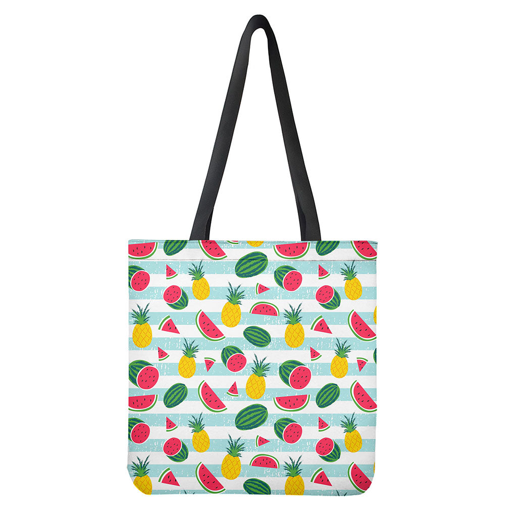 Cute Pineapple Watermelon Pattern Print Tote Bag