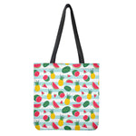 Cute Pineapple Watermelon Pattern Print Tote Bag