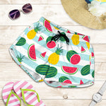 Cute Pineapple Watermelon Pattern Print Women's Shorts