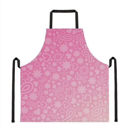 Cute Pink Breast Cancer Pattern Print Apron
