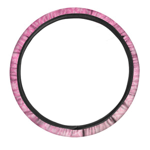 Cute Pink Breast Cancer Pattern Print Car Steering Wheel Cover