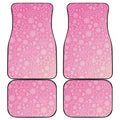 Cute Pink Breast Cancer Pattern Print Front and Back Car Floor Mats