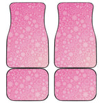 Cute Pink Breast Cancer Pattern Print Front and Back Car Floor Mats