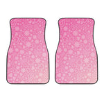 Cute Pink Breast Cancer Pattern Print Front Car Floor Mats