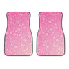 Cute Pink Breast Cancer Pattern Print Front Car Floor Mats