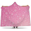 Cute Pink Breast Cancer Pattern Print Hooded Blanket