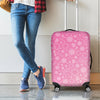 Cute Pink Breast Cancer Pattern Print Luggage Cover