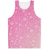 Cute Pink Breast Cancer Pattern Print Men's Tank Top