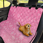 Cute Pink Breast Cancer Pattern Print Pet Car Back Seat Cover