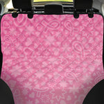 Cute Pink Breast Cancer Pattern Print Pet Car Back Seat Cover