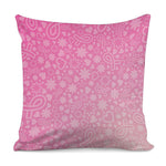 Cute Pink Breast Cancer Pattern Print Pillow Cover
