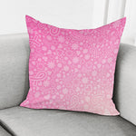 Cute Pink Breast Cancer Pattern Print Pillow Cover