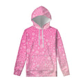 Cute Pink Breast Cancer Pattern Print Pullover Hoodie