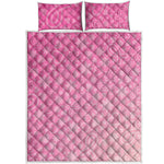 Cute Pink Breast Cancer Pattern Print Quilt Bed Set