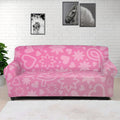 Cute Pink Breast Cancer Pattern Print Sofa Cover