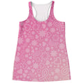 Cute Pink Breast Cancer Pattern Print Women's Racerback Tank Top