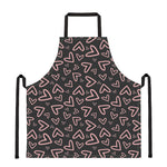 Cute Pink Heart Pattern Print Apron