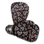 Cute Pink Heart Pattern Print Boxing Gloves