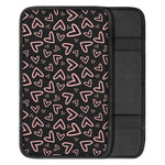 Cute Pink Heart Pattern Print Car Center Console Cover