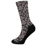 Cute Pink Heart Pattern Print Crew Socks