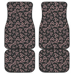 Cute Pink Heart Pattern Print Front and Back Car Floor Mats