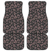 Cute Pink Heart Pattern Print Front and Back Car Floor Mats