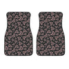 Cute Pink Heart Pattern Print Front Car Floor Mats