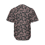 Cute Pink Heart Pattern Print Men's Baseball Jersey