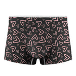 Cute Pink Heart Pattern Print Men's Boxer Briefs