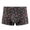 Cute Pink Heart Pattern Print Men's Boxer Briefs