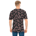 Cute Pink Heart Pattern Print Men's T-Shirt