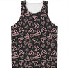 Cute Pink Heart Pattern Print Men's Tank Top