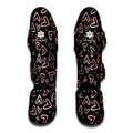 Cute Pink Heart Pattern Print Muay Thai Shin Guards