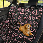 Cute Pink Heart Pattern Print Pet Car Back Seat Cover