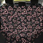 Cute Pink Heart Pattern Print Pet Car Back Seat Cover