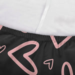 Cute Pink Heart Pattern Print Sofa Cover