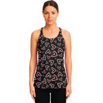 Cute Pink Heart Pattern Print Women's Racerback Tank Top