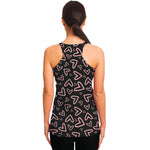 Cute Pink Heart Pattern Print Women's Racerback Tank Top